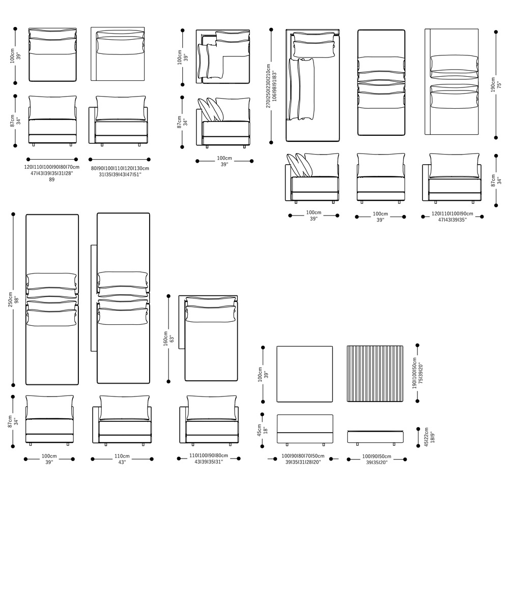Image of the complete dimensions of the product